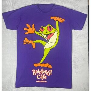 Vintage Rainforest Cafe Orlando Frog T Shirt Men XL Purple Tweety Bird